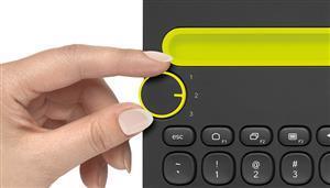 Logitech Wireless K480 Black/Yellow (membranowa, niskoprofilowa) (czarny) [920-006366]