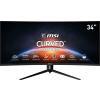 34’’ MSI Optix MAG342CQR (VA LED 4K zakrzywiony 1500R, 3440x1440, 300, 178/178, 1ms, 118.25% sRGB, 144Hz) (2xHDMI 2.0, DP 1.4) czarny