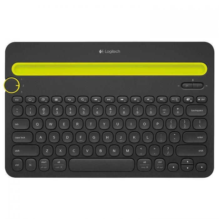 Logitech Wireless K480 Black/Yellow (membranowa, niskoprofilowa) (czarny) [920-006366]