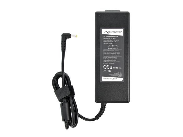 Movano zasilacz do laptopa ACER 19V / 6.32A / 120W z wtyczką 5.5x1.7mm [ACE19632]