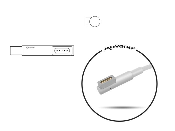 Wtyk z kablem do notebooków Apple wtyczka Magsafe 5-stykowy 45/65w [DC-AP14531]