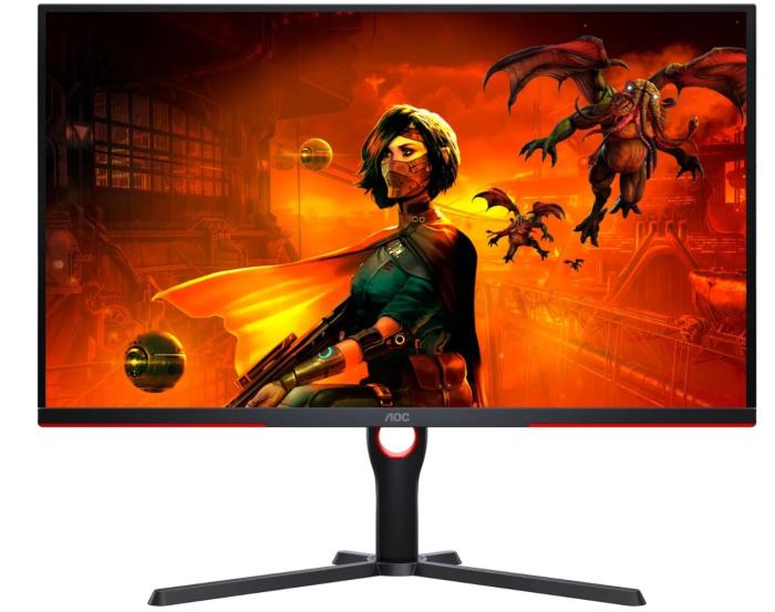 32’’ AOC U32G3X/BK (IPS LED, 3840x2160, 400, 1ms, 144Hz) (2xHDMI, 2xDP, Audio) vesa, pivot, czarny