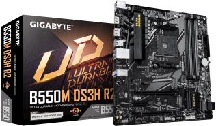 Gigabyte B550M DS3H R2 (AMD B550) [AM4, 4xDDR4 do 4733MHz, (HDMI 2.1, DP 1.4) (2xM.2, 1xPCIe 4.0 x16, 1xPCIe 3.0 x16 (x4), 1xPCIe 3.0 x1), micro ATX]
