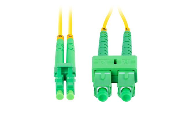 Lanberg patchcord światłowód SM SC/APC-LC/APC DUPLEX 3mm LSZH G657A1 żółty (2m) [FO-SALA-SD11-0020-YE]