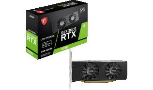 GeForce RTX3050 MSI 6GB GDDR6 LP E OC (low profile) BOX [V812-054R] (2xHDMI 2.1, DP 1.4a) (96-bit, PCIe 4.0)
