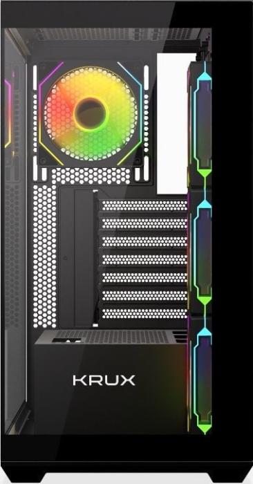 Krux Exo (szkło hartowane) (4x120 mm ARGB) (1xUSB 2.0, 1xUSB 3.2 Gen1, 1xUSB-C) (2x2.5, 2x3.5) [KRXD004]