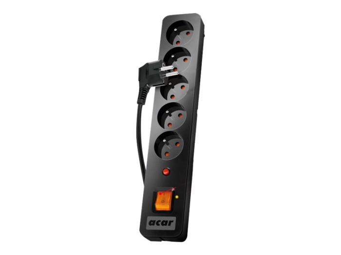 Acar X5 Plus (1.5m) 5 gniazd (czarny) [W0164]