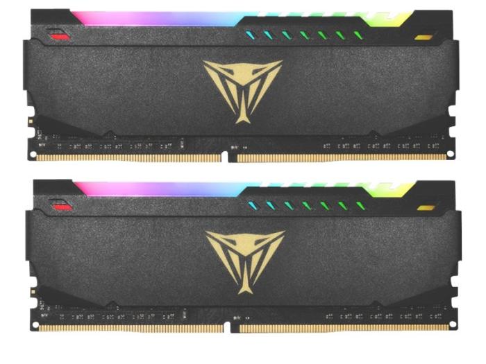 DDR4 64GB (2x32GB) 3200 MHz Patriot Viper Steel RGB BLACK CL18 1.35V [PVSR464G320C8K]