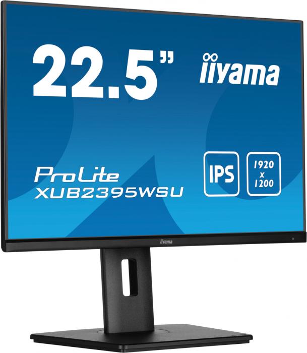 23’’ Iiyama ProLite XUB2395WSU-B5 (IPS LED, 1920x1080, 250, 4ms, 60Hz) (HDMI , DP, D-SUB, Audio) vesa, pivot, głośniki (2x2W), czarny
