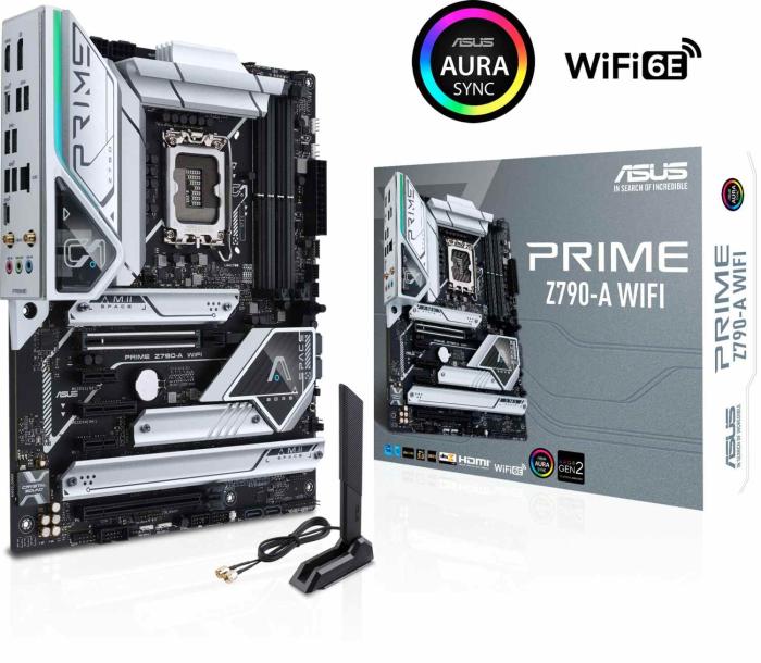 Asus PRIME Z790-A WIFI (Intel Z790) [S1700, 4xDDR5 do 7200MHz, (HDMI 2.1, DP 1.4) (4xM.2, 1xPCIe 5.0 x16, 2xPCIe 4.0 x4, 2xPCIe 3.0 x1), WiFi 6E, BT 5.3,ATX]