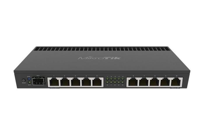 MikroTik Router 10x RJ45 1000Mb/s 1x SFP+ [RB4011IGS+RM]