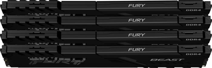 DDR4 32GB (4x8GB) 3600 MHz Kingston FURY Beast Black CL17 17-21-21 1.35V [KF436C17BBK4/32]