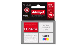 AC-546NX - kolorowy, wkład z atramentem ActiveJet, 15 ml, zamiennik CL-546XL (Canon PIXMA MG 2450, 2550, 2455, 2950, PIXMA iP2850, TS305, TS3350, TS3450, TS3550, TS3551, TR4550, TR4551)
