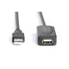 Digitus Repeater USB (przedłużacz aktywny) (25.0 m) USB (AM) / USB (AF) USB 2.0 czarny [DA-73103]