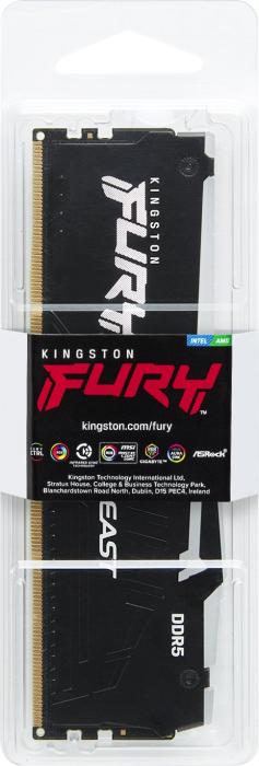 DDR5 16GB 6000 MHz Kingston Fury Beast Black RGB XMP CL30 30-36-36 1.4V [KF560C30BBA-16]
