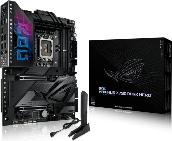 Asus ROG MAXIMUS Z790 DARK HERO (Intel Z790) [S1700, 4xDDR5 do 8000MHz, (HDMI 2.1, DP 1.4) (5xM.2, 2xPCIe 5.0 x16, 1xPCIe 4.0 x4), WiFi 7, BT 5.4, ATX]