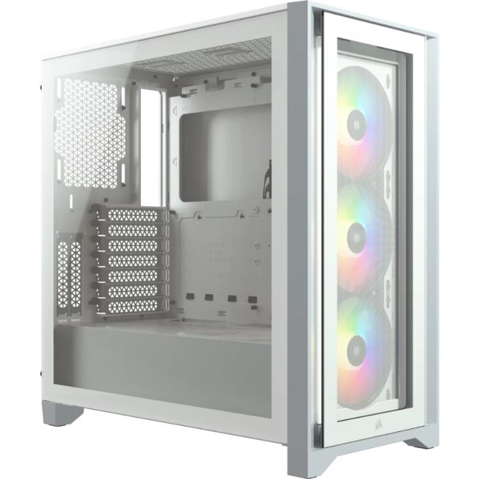 Corsair iCUE 4000X RGB TG Mid Tower (biały) (szkło hartowane) (1x USB 3.0, 1x USB-C 3.1) [CC-9011205-WW]