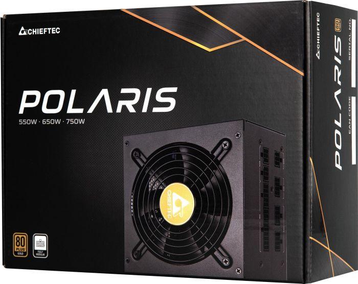 Chieftec Polaris PPS-650FC (650W) (1x120mm) Modularny 80+Gold (CPU 1x4+4) (PCI-E 2x6+2) (3xMolex, 6xSATA)