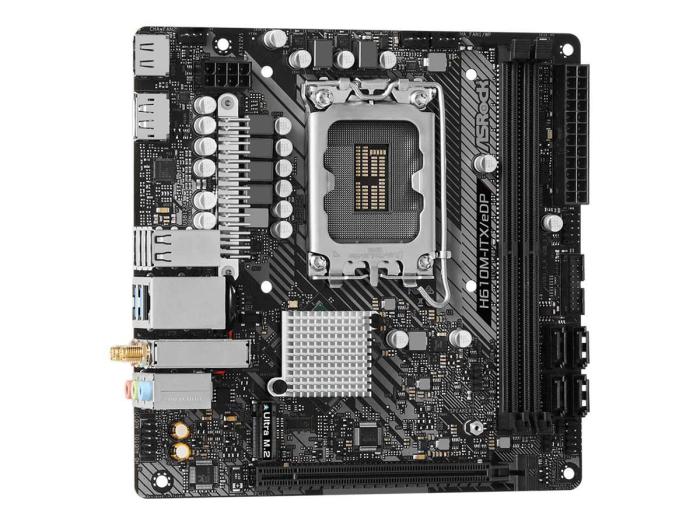 Asrock H610M-ITX/EDP (Intel H610) [S1700, 2xDDR4 do 3200MHz, (HDMI 2.1, DP 1.4) (1xM.2, 1xPCIe 4.0 x16), WiFi 5, BT 5.1, mini ITX]