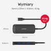 Unitek H1110A USB-C Hub aktywny BC1.2 (3xUSB 3.0, GigabitEthernet LAN RJ45 WoL) (20 cm)