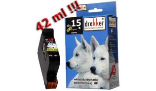 DH-15 (15) - czarny wkład z atramentem Drekker, 42 ml, 830 stron (zamiennik c6615de) (hp deskjet 3810, 3816, 3820, 3822, 810c, 812c, 816c, 825c, 825cvr, 840c, 841c, 842c, 843c, 845c)