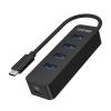 Unitek H1117B USB-C 3.1 Hub (4xUSB 3.1, 1xUSB-C PD10W) (15 cm)