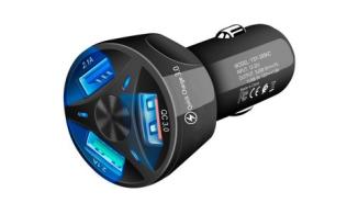 Tkey Ładowarka samochodowa QuickCharge 3.0 (QC 3.0) LED (12-32V) (9V/12V 1.8A, 5V 7A) 48W 3xUSB [ADP-369]