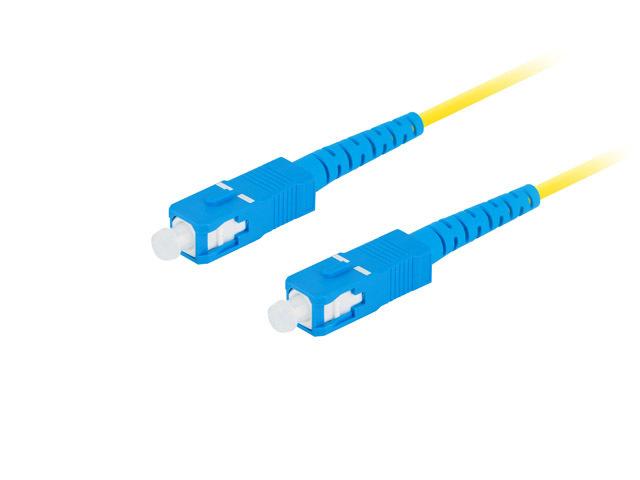Lanberg patchcord światłowód SM SC/UPC-SC/UPC SIMPLEX 3mm LSZH G657A1 żółty (2m) [FO-SUSU-SS11-0020-YE]