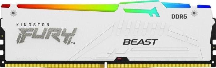 DDR5 64GB (2x32GB) 6000 MHz Kingston Fury Beast White RGB EXPO CL30 30-36-36 1.4V [KF560C30BWEAK2-64]