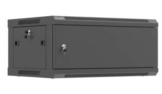 Lanberg szafa rack wisząca 19 4U 600x450 drzwi metalowe (czarny) [WF01-6404-00B]