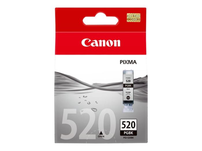PGI-520BK (2932B011) - czarny, oryginalny wkład z atramentem, Canon, 19ml, (Canon PIXMA iP3600, iP4600, MP540, MP620, MP630, MP980, MP990, MP640, MP550, MP560, iP4700, MX870)
