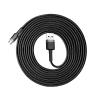 Baseus kabel ładowania i transmisji (2A) USB micro (M) / USB (M) (3.0 m) (czarno-szary) [CAMKLF-HG1]