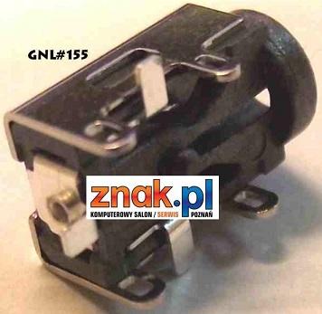 Gniazdo GNL155 do wtyczki 2.5x0.7mm do notebooków Asus EEePC 1005, 1008, 1015, 1018, 1200, 1201, 1215, 2101