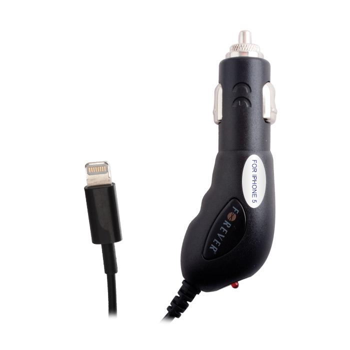 Forever Ładowarka samochodowa do iPhone 5 1100mAh (12/24V, 5V-10V) (1A) [5900495230881] [T_0008829]