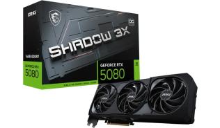 GeForce RTX5080 MSI 16GB GDDR7 Shadow 3X OC [V531-003R] (1xHDMI 2.1b, 3xDP 2.1b) (256-bit, PCIe 5.0)