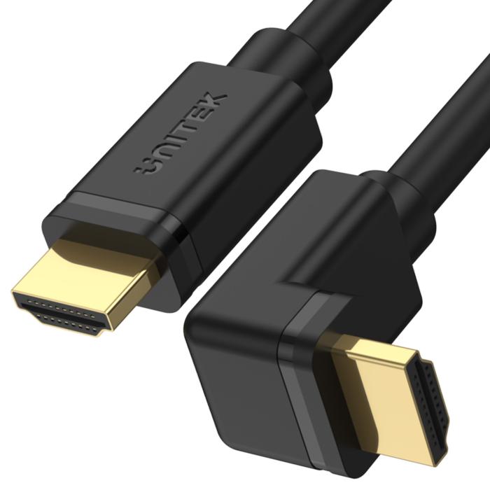 Unitek Kabel kątowy 90 stopni HDMI M / HDMI M v2.0 4K 60Hz (2.0m) [Y-C1001]