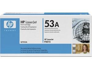 Q7553A (53A) - czarny, oryginalny toner drukujący HP, 3000 stron (HP laserjet P2014, P2015, P2015d, P2015dn, P2015n, P2015x, M2727nf mfp, P2012n)