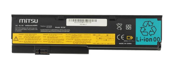 Mitsu bateria Lenovo X200 10.8V/11.1V, 4400mAh [BC/LE-X200]