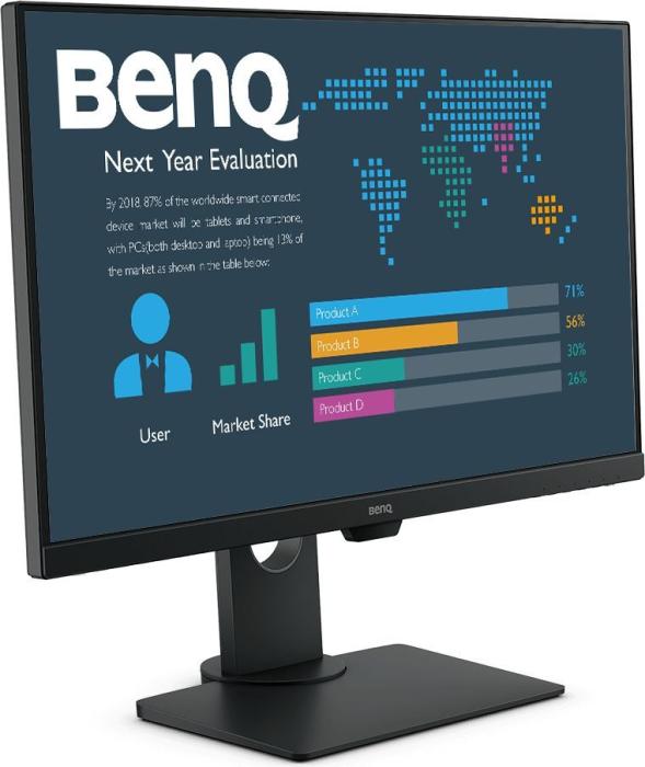 27’’ Benq BL2780T (IPS LED, 1920x1080, 250, 178/178, 5ms, 100% sRGB, 60Hz) (VGA, HDMI 1.4, DP 1.2) pivot, głośniki, czarny