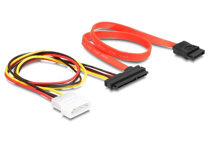 Delock adapter SATA DATA 50cm - SATA + Molex (M) 4-pin [84230]
