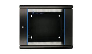 Extralink szafa rack wisząca 9U 600x600 AZH dwusekcyjna, drzwi przeszklone (czarny) [EX.12943-9U]