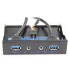 Panel 2xUSB 3.0 + HD audio 3.5 (czarny) [ZN0211]