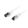 Lanberg (5.0m) Kabel sieciowy (Patchcord) kat.8.1 S/FTP LSZH CU Fluke Passed (biały) [PCF8-10CU-0500-W]