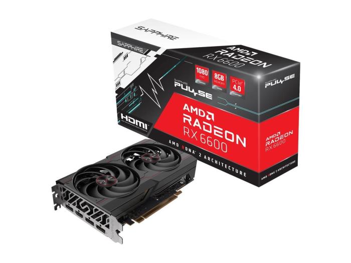 Radeon RX 6600 Sapphire 8GB GDDR6 BOX [11310-01-20G] (1xHDMI 2.1, 3xDP 1.4a) (128-bit, PCI-E 4.0)
