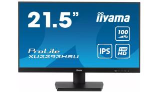 (22) 21.5 Iiyama ProLite XU2293HSU-B6 (IPS LED, 1920x1080, 250, 1ms, 100Hz) (HDMI, DP, USB 2.0x2) vesa, głośniki (2x2 W), czarny