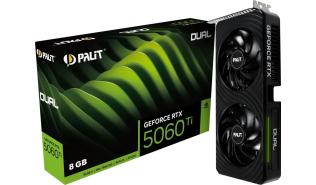 GeForce RTX5060Ti Palit 8GB GDDR7 Dual [NE7506T019P1-GB2062D] (1xHDMI 2.1b, 3xDP 2.1b) (128-bit, PCIe 5.0)