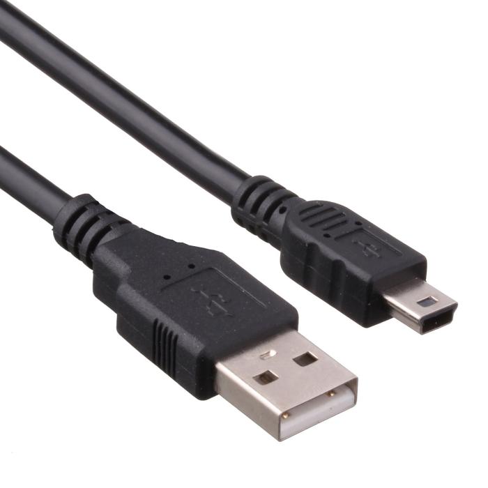 Kabel USB typu AM/miniB 1.2m Samsung (8-pin) Samsung Digimax S-630, D60, L50, GX10, A4, A5, A7, 40, A50, D760, D860, L50, L60, L77, L700, V2, V50, V6, V700, ES17, GX-10, S850, SL35 itp.