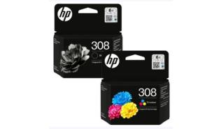 6L6S6UE (308) czarny i kolorowy (cyan, magenta, yellow), oryginalny wkład z atramentem HP, 160 + 120 stron (HP ENVY 6110e, 6120e, 6122e, 6130e, 6132e, 6520e, 6530e, 6532e)