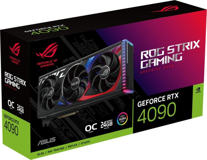 GeForce PCI-E RTX4090 Asus 24GB GDDR6X ROG Strix OC [ROG-STRIX-RTX4090-O24G-GAMING] (2xHDMI 2.1, 3xDP 1.4a) (384-bit, PCI-E 4.0)