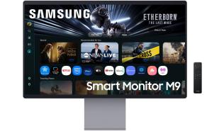 (32) Samsung M9 M90SF LS32FM900SUXEN (VA 3840x2160 4k, 250, 0.03ms, 165Hz) (1xHDMI, 1xDP, 1xUSB-C) głośniki, pivot, srebrno-czarny